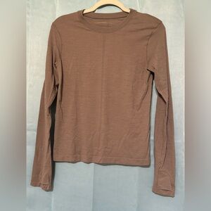 Athleta Momentum Long Sleeve Top – Brown (Size Medium)